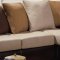 Multi-Tone Combo Microfiber Sectional Sofa w/Optional Ottoman