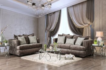 Maisie Sofa SM6401 in Silver Chenille Fabric w/Options [FAS-SM6401 Maisie]