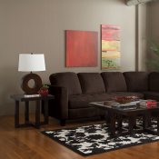 500716 Walker Sectional Sofa by Coaster in Chocolate Fabric