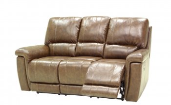 Hazelnut Full Leather Modern Motion Living Room Sofa w/Options [CHFS-FL-Taylor]