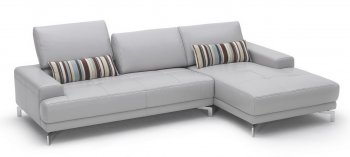 Urban Sectional Sofa by Beverly Hills Furniture in Full Leather [BHSS-Urban Gray]