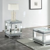 Noralie Coffee Table 88020 in Mirror by Acme w/Options