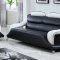 7960 Sofa in Black & White Faux Leather w/Options