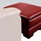 50595 Jeremy Sofa in Cardinal Red Bonded Leather Match by Acme