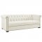 Heritage Sofa in Ivory Velvet Fabric by Modway w/Options