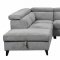 Wrenley Sectional Sofa LV03180 Gray Chenille by Acme w/Sleeper