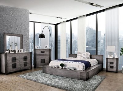Janeiro 5Pc Bedroom Set CM7628GY in Gray w/Options