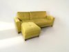Tina Mustard Sectional Sofa in Fabric by Bellona
