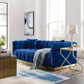 Vivacious Sofa in Navy Velvet Fabric by Modway