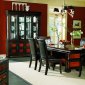 Two-Tone Finish Formal Dining Room Set With Leather Seats
