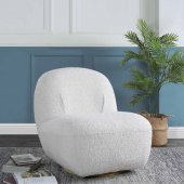 Yedaid Accent Chair AC00231 in White Teddy Sherpa by Acme