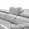 2787 Power Motion Sectional Sofa in Light Gray Leather by ESF