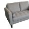 Lennox Sofa & Loveseat Set 509051 in Charcoal Fabric by Coaster