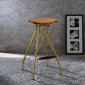 Dragea Bar Stool 96850 Set of 2 in Whiskey PU & Gold by Acme