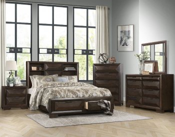 Chesky Bedroom 1753 in Espresso by Homelegance w/Options [HEBS-1753-Chesky]