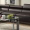 F7299 Sectional Sofa by Poundex in Espresso Bonded Leather