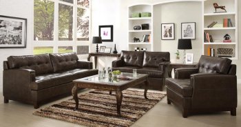9995 Hodley Sofa by Homelegance in Brown Vinyl w/Options [HES-9995 Hodley]