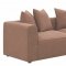 Jennifer Sectional Sofa 551591 in Terracotta Fabric by Coaster