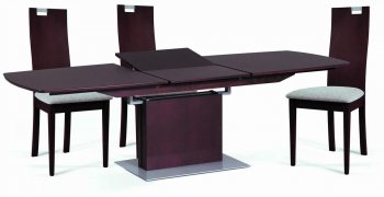 Burn Beech Modern Dining Table w/Pedestal Base & Optional Chairs [NSDS-510010]