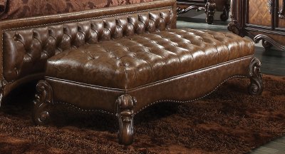 Versailles Bench 96539 in Cherry Oak & Light Brown PU by Acme