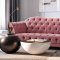 Darcy Sofa & Loveseat Set in Dusty Rose Velvet Fabric