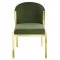 Fallon Dining Chair DN01956 Set of 2 Green Velvet & Gold by Acme
