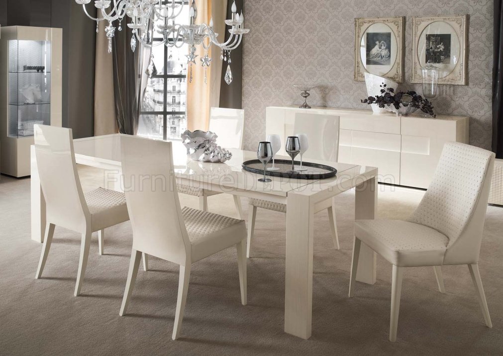 Domino Dining Table by Rossetto in White Mapple w/Options - Click Image to Close