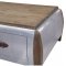 Brancaster Coffee Table 82855 in Antique Oak & Aluminum by Acme
