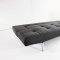 Black Leatherette Modern Sofa Bed Convertible w/Tufted Seat