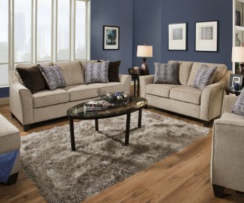 4330 Sofa & Loveseat Set in Alamo Taupe by Simmons w/Options [MXS-4330 Alamo Taupe]