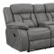 Houston Motion Sofa 602261 in Stone Faux Suede by Coaster