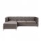 Sullivan Sectional Sofa 55495 in Gray Velvet by Acme
