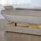 Beige Microfiber Modern Convertible Sofa Bed w/Storage