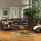 Catnapper Brown Bonded Leather Modern Cortez Sectional Sofa