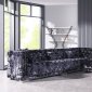 Fredrick Sectional Sofa in Black Crushed Velvet Fabric by VIG