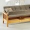 Fume Microfiber Living Room w/Wooden Frame Storage Sleeper Sofa