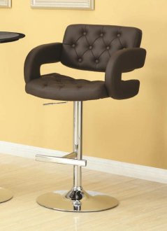 102556 Adjustable Bar Stool Set of 2 in Brown by Coaster