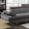 4015 Sectional Sofa in Gray Textured Sateen Fabric