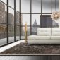 Leonardo Sectional Sofa in Silver Grey Leather by J&M w/Storage