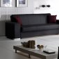 Kobe Santa Glory Black Sofa Bed in PU by Istikbal w/Options
