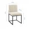 Carriage Dining Chair 3807 Set of 2 in Beige Fabric by Modway