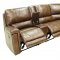 Hazelnut Full Leather 6PC Modern Motion Reclining Sectional Sofa