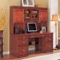 Contemporary Cherry Color Office Desk With Optional Hutch