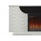 Ethan Electric Fireplace Media Console Silver Dimplex w/Crystals