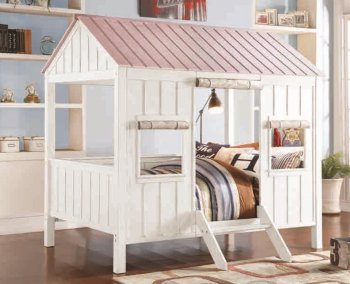 Spring Cottage 37695F Full Bed in White & Pink by Acme [AMKB-37695F-Spring-Cottage]