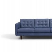 Venere Sofa in Navy Leather by Beverly Hills w/Options