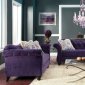 Antoinette Sofa SM2222 in Purple Fabric w/Options