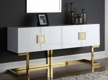 Beth Buffet / Console Table 306 in White by Meridian [MRBU-306 Beth]