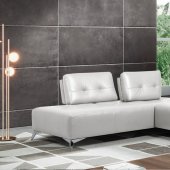 Turano Sectional Sofa LV00215 in Pearl White Leather by Mi Piace