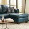 3007 Sectional Sofa in Teal Bicast